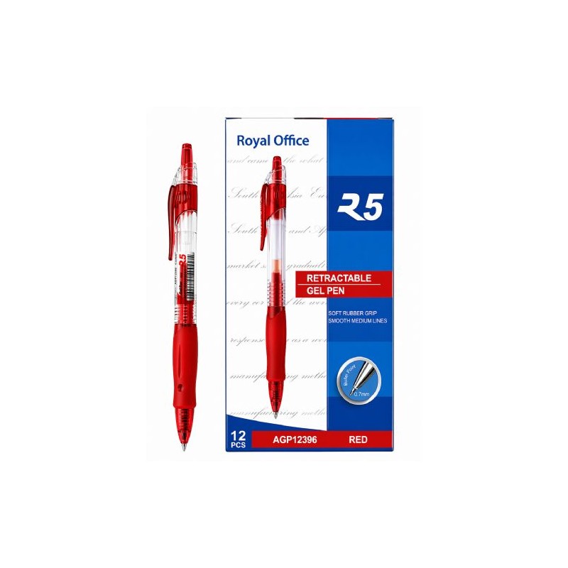 Penna Gel Royal Office R5 0,7 Rosso
