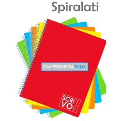 BLOCCO SPIRALATO SCRIVO A4 1R 80 FF 80gr 5 COLORI