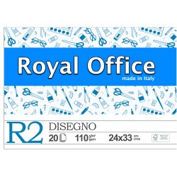 BLOCCO ROYAL OFFICE R2 24X33 RUVIDO 110GR 20FG
