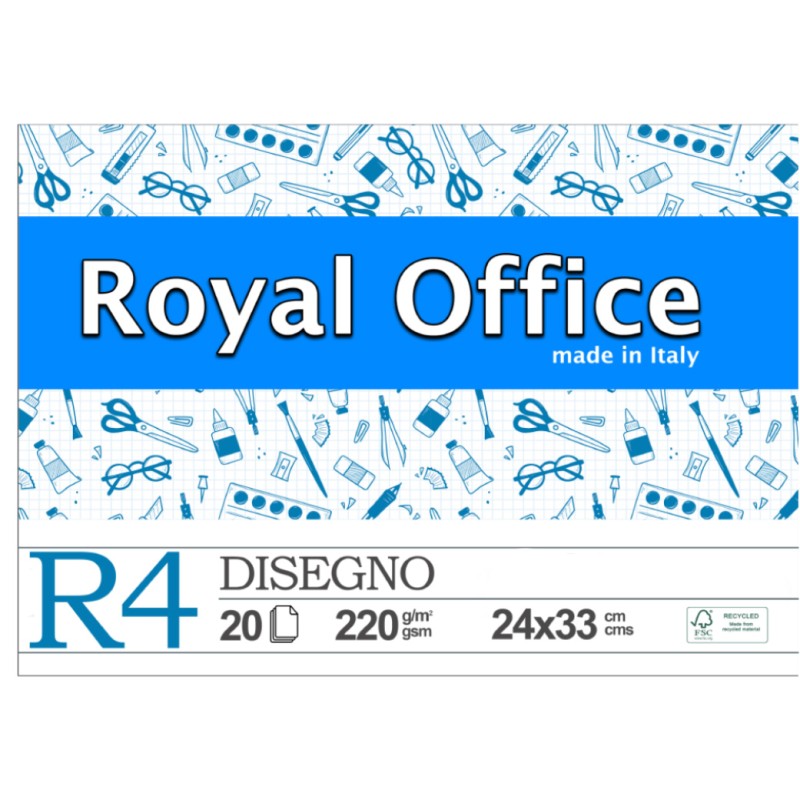 BLOCCO ROYAL OFFICE R4 24X33 RUVIDO 200GR 20FG