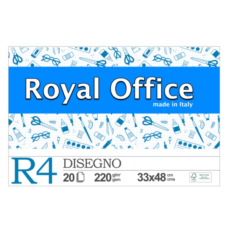 BLOCCO ROYAL OFFICE R4 33X48 LISCIO 220GR 20FG