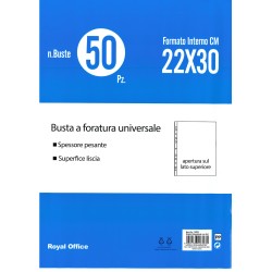 BUSTE FORATE Royal Office 22X30 150MY 50PZ SUPERIOR