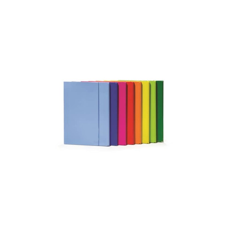 CARTELLE CON ELASTICO A4 DORSO 1.3 COLORI ASS