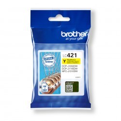 CARTUCCIA BROTHER LC 421 Y ORIGINALE 200 COPIE