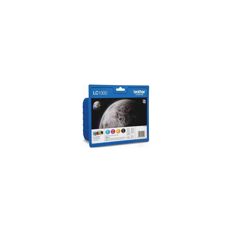 CARTUCCIA BROTHER MULTIPACK BK/C/Y/M/ LC1000 VALBP