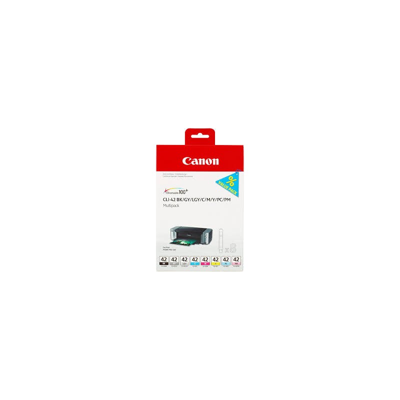 CARTUCCIA CANON CLI 42 MULTIPACK 8 CARTUCCE