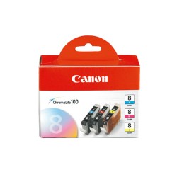 CARTUCCIA CANON CLI 8 MULTIPACK 3 COLORI C M Y 0621B029 ORIGINALE