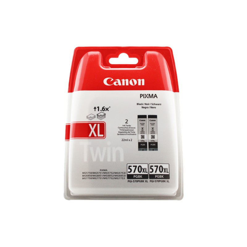 CARTUCCIA CANON PGI 570 XL TWIN PACK ORIGINALE 0318C007