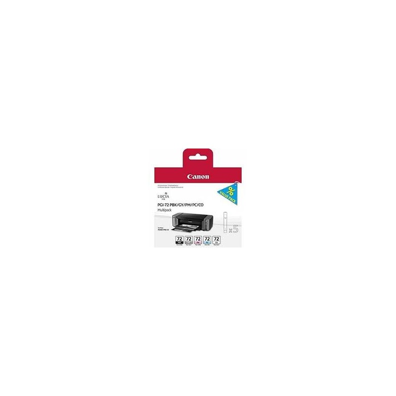 CARTUCCIA CANON PGI 72 MULTIPACK 5 CARTUCCE  BK C M Y G ORIGINALE