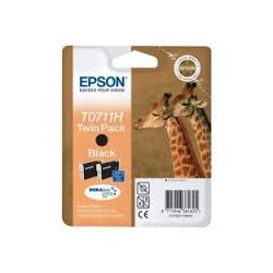 CARTUCCIA EPSON T0711H NERO TWIN PACK C13T07114H10 ORIGINALE