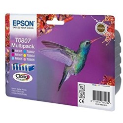 CARTUCCIA EPSON T0807 COLOR MULTIPACK  ORIGINALE
