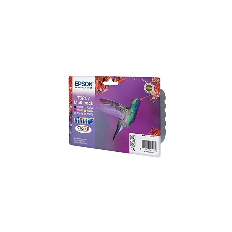 CARTUCCIA EPSON T0807 COLOR MULTIPACK  ORIGINALE