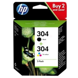 CARTUCCIA HP 304 BLACK E COLOR Multipack 3JB05AE Originale
