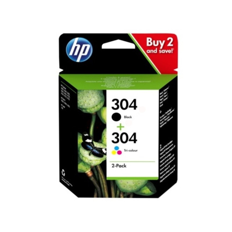 CARTUCCIA HP 304 BLACK E COLOR Multipack 3JB05AE Originale