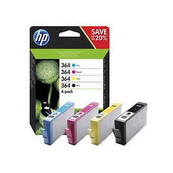 CARTUCCIA HP 364 XL MULTIPACK 4 COLORI N9J74AE NERO C M Y ORIGINALE