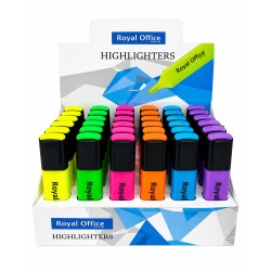 EVIDENZIATORI ROYAL OFFICE 6 COLORI ASSORTITI FLUO SET DA 36