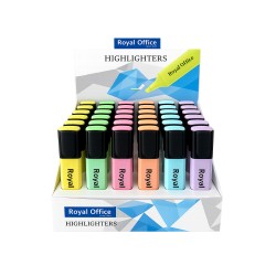 EVIDENZIATORi ROYAL OFFICE 6 COLORI ASSORTITI PASTEL SET DA 36