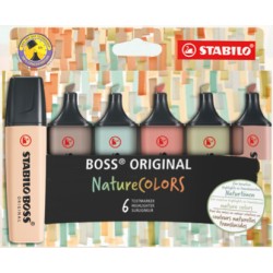 EVIDENZIATORI STABILO BOSS NATURECOLORS 6 COLORI ASSORTITI