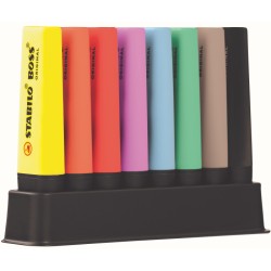 EVIDENZIATORI STABILO DESK SET 8 PZ BOSS ORIGINAL + PASTEL + NATURE + NERO IT7008-1