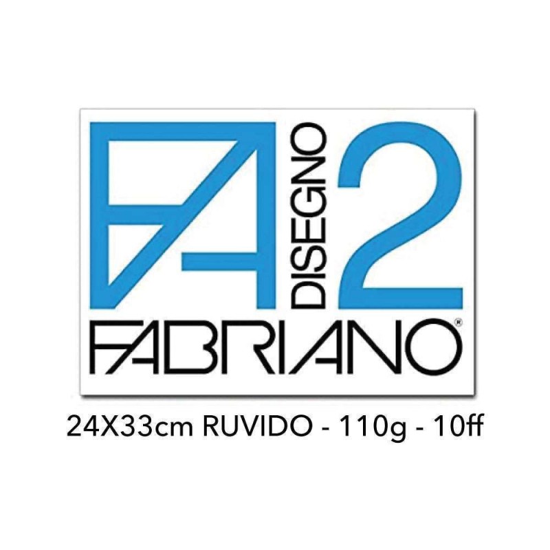 FABRIANO F2 ALBUM 24X33 RUVIDO 110GR 10FG