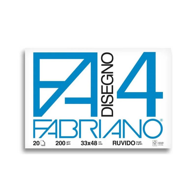 FABRIANO F4 BLOCCO 33X48 RUVIDO 200GR 20FG 5200797