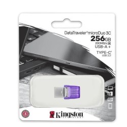 KINGSTON DTDUO3CG3 256GB USB microDuo 3C 200MB/s dual USB-A + USB-C Tassa siae inclusa