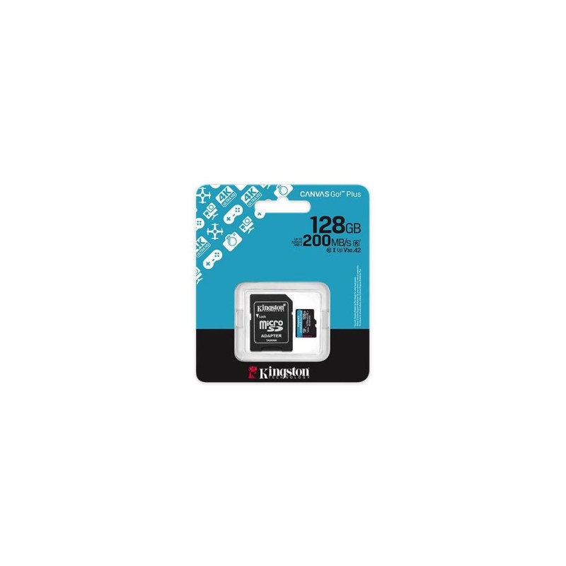 KINGSTON MICRO SDXC CANVAS GO PLUS SDCG4 128GB tassa siae inclusa