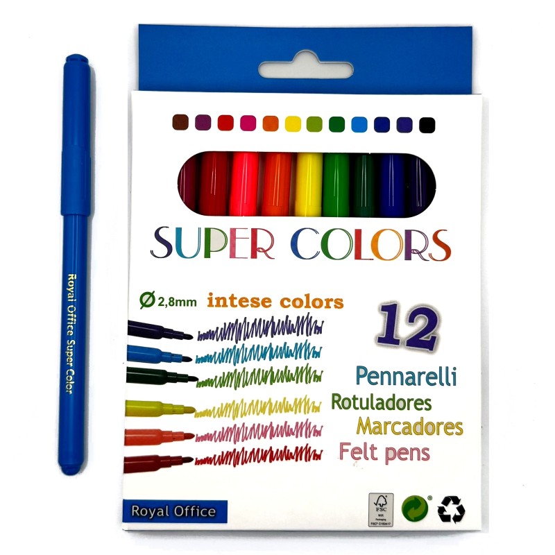PENNARELLI SUPERCOLORS A 12 ROYAL OFFICE