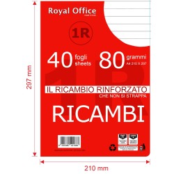 RICAMBI RINFORZATI ROYAL OFFICE 80GR 40FF 1R