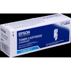 TONER EPSON CIANO 0671 C13S050671 ORIGINALE