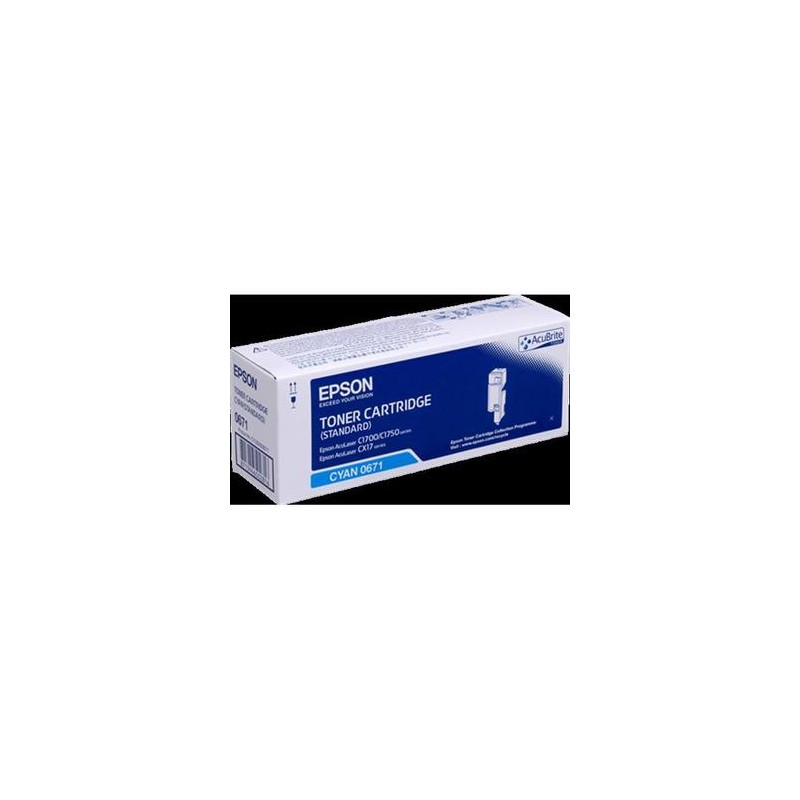 TONER EPSON CIANO 0671 C13S050671 ORIGINALE