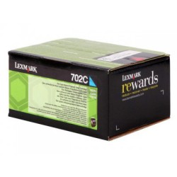 TONER LEXMARK 702C CIANO 70C20C0 ORIGINALE