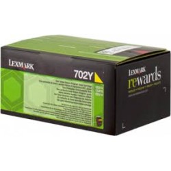 TONER LEXMARK 702Y YELLOW 70C20Y0 ORIGINALE