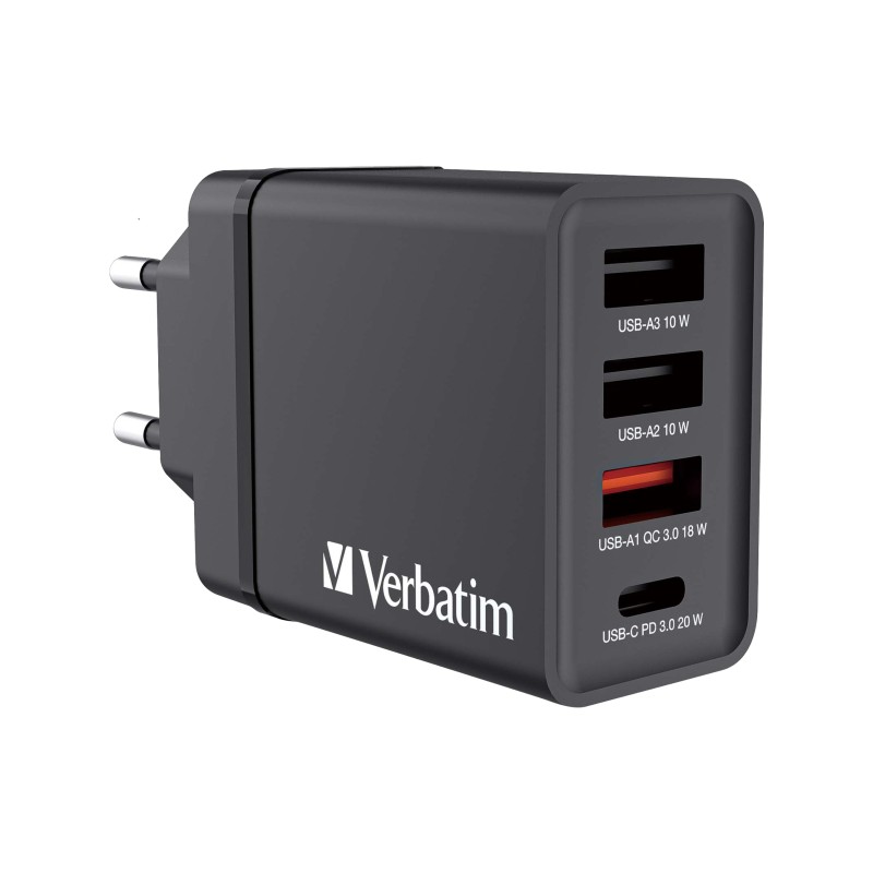 VERBATIM 49700 USB Charger 30W Black T.-Code: 85366990 EAN Code 0023942497004