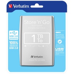 VERBATIM HDD 1TB COD 53071  USB COLORE SILVER