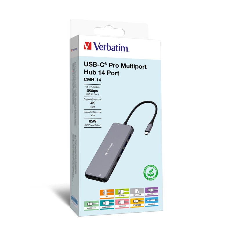 VERBATIM USB-C HUB 14 PORT 32154
